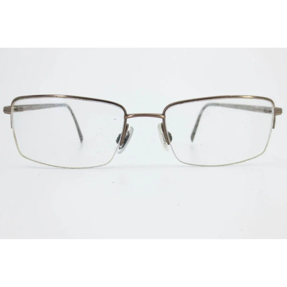 Charmant Titanium Perfection CH11453 LB Brown Semi Rimless Eyeglass Frames 52-18